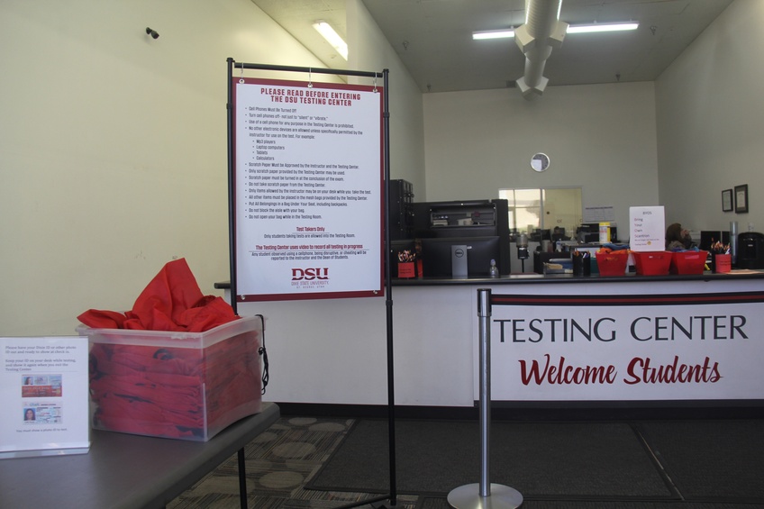The testing center has very strict instructions on do’s and don’ts when taking tests. Photo by: Jess Arruda