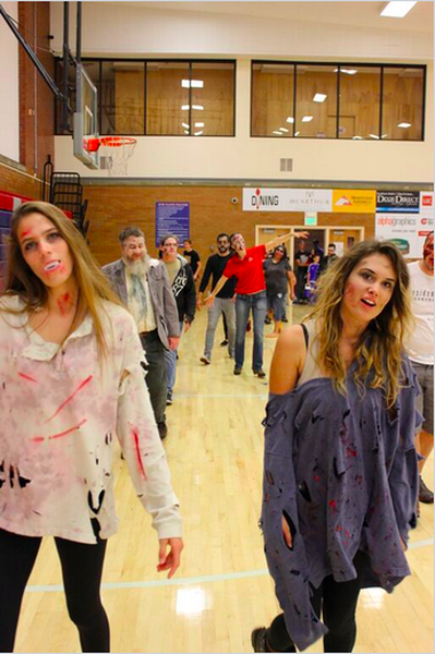 Zombie look-alikes dress up, wander campus to benefit local animal shelters